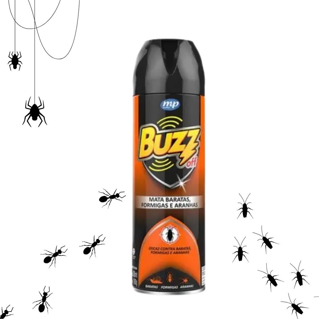 Multi Inseticida Mata Barata, Formiga e Aranha Buzz Off - My Place ...