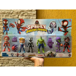 kit Cartelado Spidey Amazing Friends Homem aranha e amigos 5 Bonecos acessórios articuláveis 16 cm Envio Imedito em Oferta na Shopee