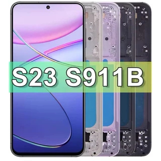 Tela Frontal Touch Para Samsung Galaxy S23 S911 S911B S911U Amoled Com Aro Pronto Entrega + Película
