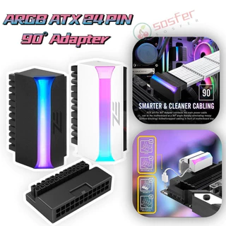 SOSFER ATX 24 Pinos A 90 Graus , Adaptador De Tomada De Alimentação ARGB Da Placa Principal , Cabo-Mãe Do Computador DIY