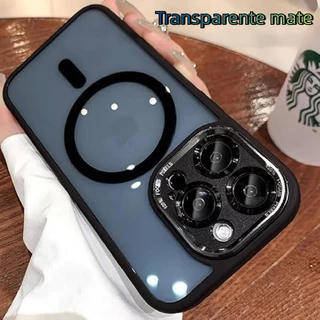 Acrílico mate magnético para magsafe caso de carga por inducao de iphone 11/12/13/14/15/16