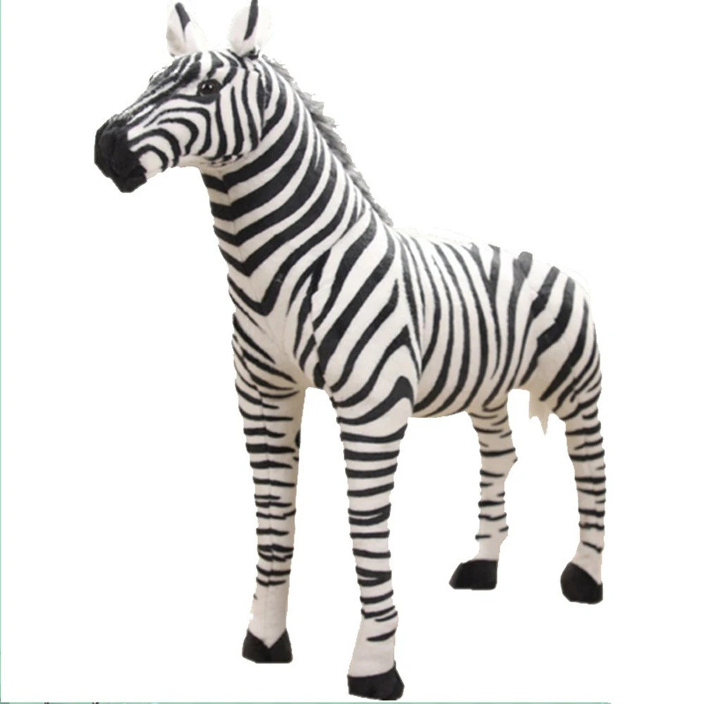555cm Simulação Grande Bonecas De Animais Em Pé Zebra Listradas Adereços Fotográficos Para Casa Enviar Presentes De Natal Crianças