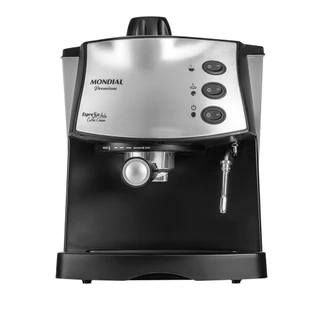 Cafeteira expresso 15 Bar preta e prata - Coffee Cream C-08 - Mondial (110V)