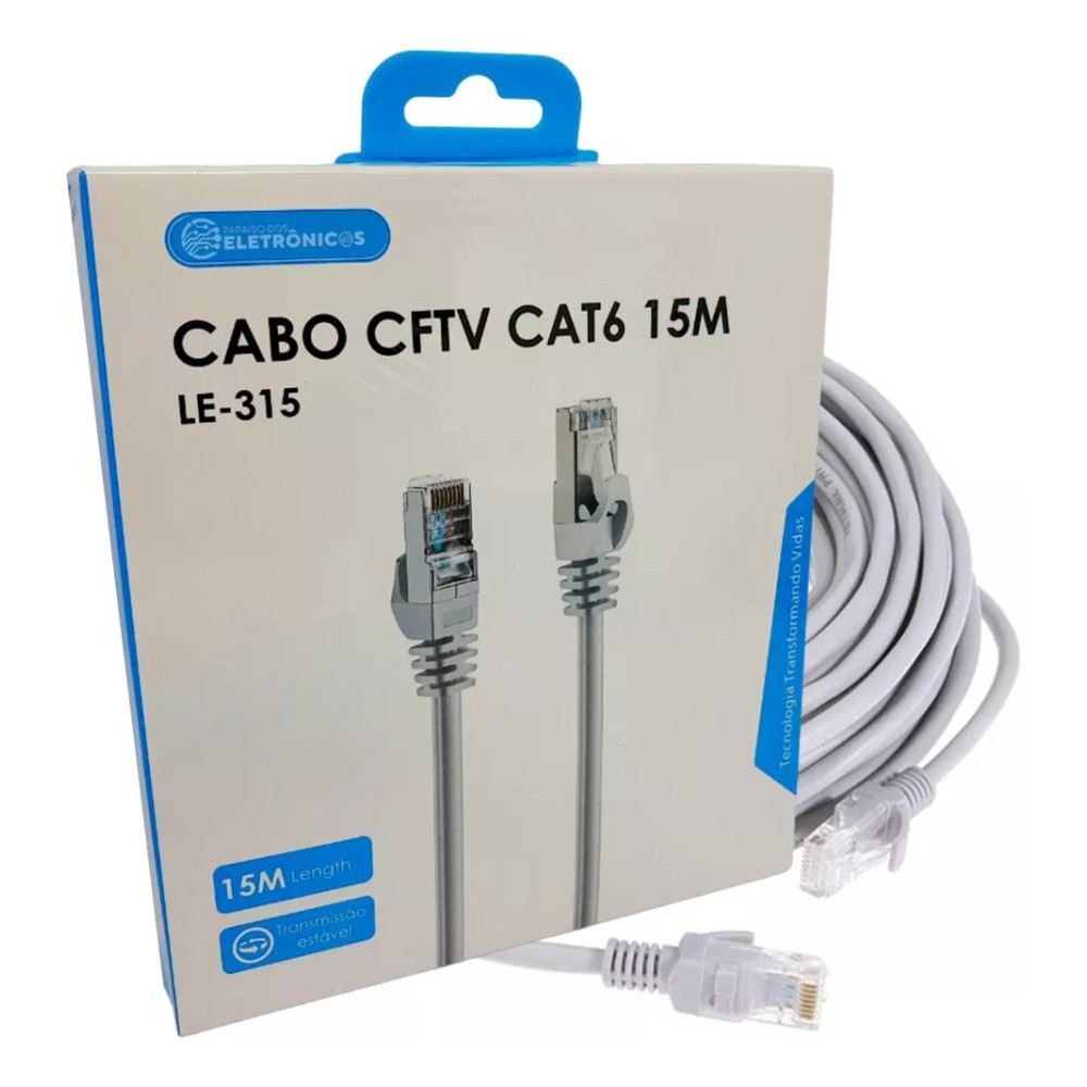Cabo de Rede CFTV CAT6 15M LE-315 - It-Blue