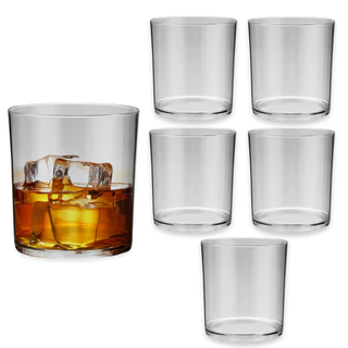 06 Copos de Whisky 290ml Acrilico Cristalino Premium