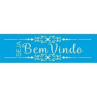 Stencil Litoarte 8,4 x 28,6 cm - STE-332 Bem-Vindo em Oferta na Shopee
