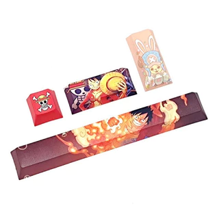 4pcs One Piece Luffy Theme Keycap PBT Teclado Único para Teclado Mecânico Keycap