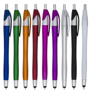 Kit 50 Unidades caneta esferográfica Touch Universal + Escrita Macia (2 fç em uma) Para escritório - NOVA