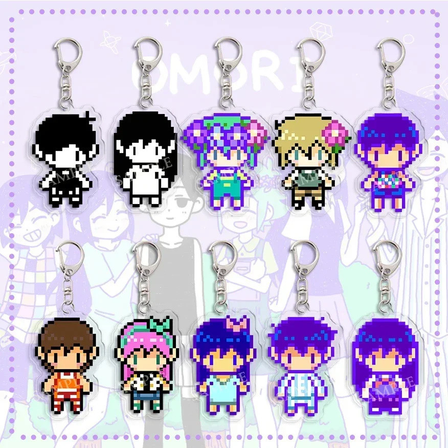 Desenho Animado Jogo De Moda Omori Pixel Figura Chaveiro Acrílico