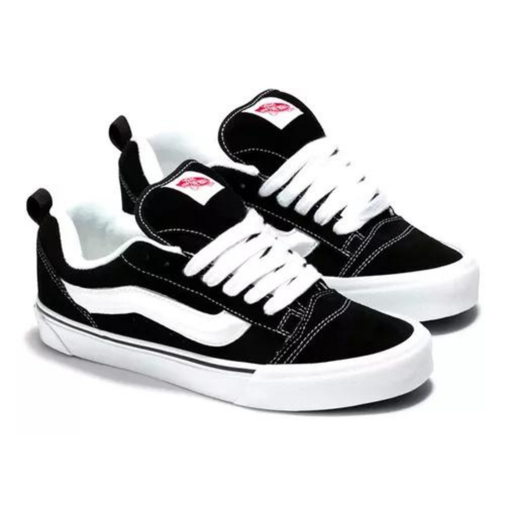 Tênis Vault KNU Skool Vintage Tênis Casual Skate Preto E Branco