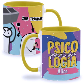 Caneca Flork Profissões Psicologia 325ML Porcelana