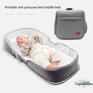 Almofada De Espreguiçadeira Dobrável Para Bebê Cama De Macia Ninho Portátil Saco De Dormir Mamãe Com Mosquiteiro Recém-Nascido