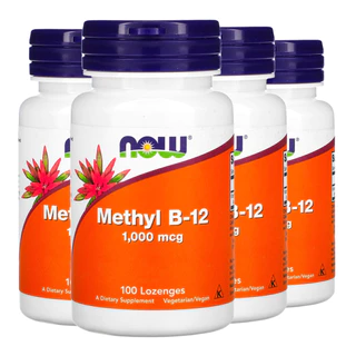 Kit 4x Vitamina B-12 1mg Metilcobalamina Now 100 Past Importado /Made in Usa