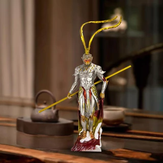 SAMDERI Mito Preto WuKong Figura Grande Sábio Igual Céu Rei Macaco Modelo Do Jogo, Tabela Bat Ornamento Dourado Hoop Vara Colecção Collectible Fãs de Ação Fiugre