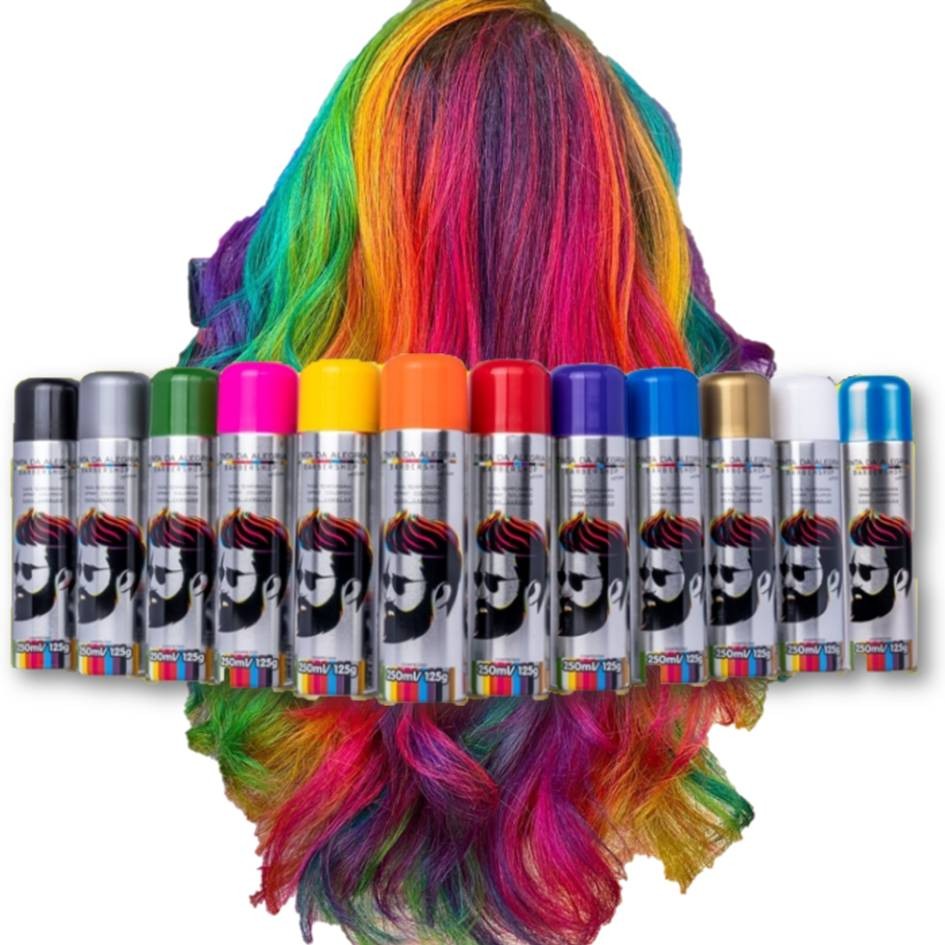 Tinta Spray Temporária Para Cabelo 250ml | Shopee Brasil