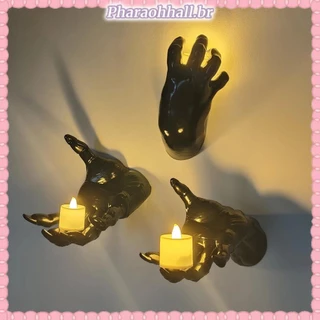 Decorações de Halloween Montadas na Parede Mãos Assustadoras Alcançando Mãos de Terror em Tamanho Real para Decorações de Parede Escultura Gótica Pendurada faraó