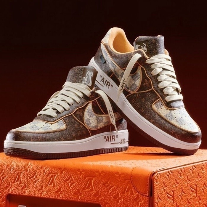 Nikeair Force1 X Lvretro Flor Sapatos Antigos Corte Baixo Casual Shoesjuntos9999