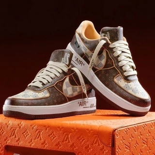 Nikeair Force1 X Lvretro Flor Sapatos Antigos Corte Baixo Casual Shoesjuntos9999