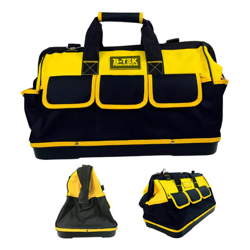 Bolsa De Ferramentas Reforçada Com Base Rígida Alça De Ombro 29x35x20cm