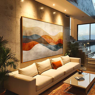 Quadro Decorativo 110x80cm Nuances de Cores Hall da Luxo Sala Quarto Casa Decoração De Parede Mdf Adesivo