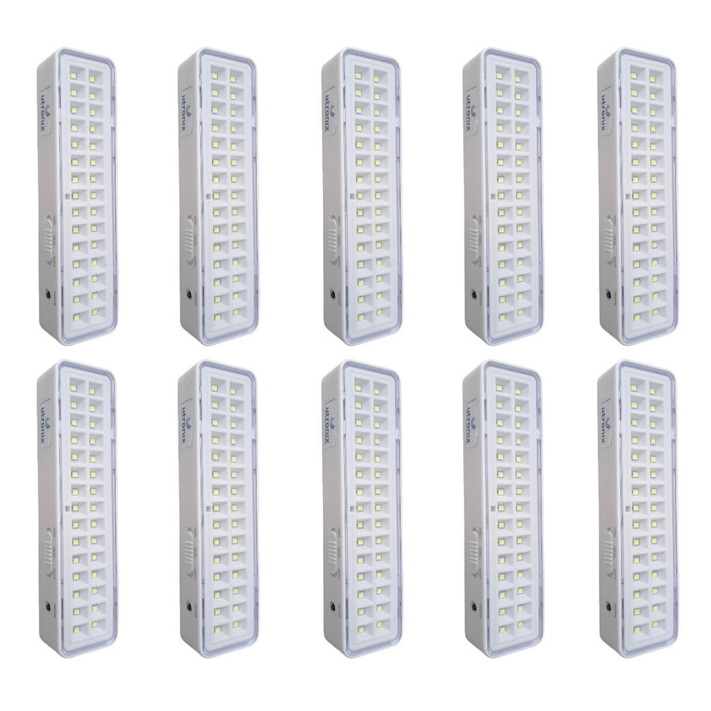 Kit 10 x Luminaria 30 leds 12V 24V pra central luz emergencia | Shopee ...