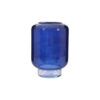 Vaso Veneza Azul Escuro 17.5x23.5Cm Vidro em Oferta na Shopee