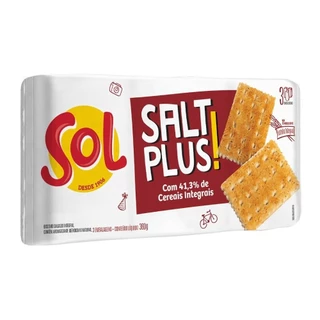 Biscoito Sol Salt Plus Integral 360g - Embalagem com 20 Unidades em Oferta na Shopee