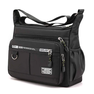 Um ombro crossbody saco saco de negócios e lazer dos homens mochila de viagem de grande capacidade