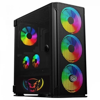 Gabinete Gamer SuperFrame Vamp Mid Tower, Vidro, ATX, 4 Fans