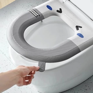 Tampa De Vaso Sanitário Reutilizável À Prova D'água Lavável Antiderrapante Para Uso Doméstico Acessórios De Banheiro
