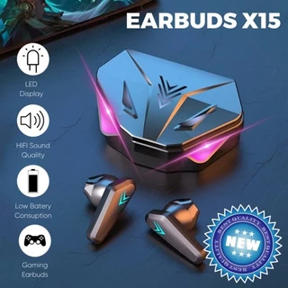 X15 TWS Fone de Ouvido 5.3 Bluetooth 65ms Baixa Latência Esport e Gaming com Microfone