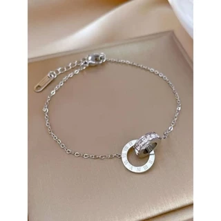 Pulseira Elegante de Aço Inoxidável 1 Peça Versátil & Simples Doce Romano para Uso Diário