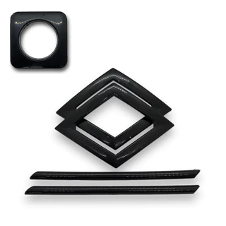Kit 2un Presilha + 20un Ilhós QUADRADO para cortina PRETO