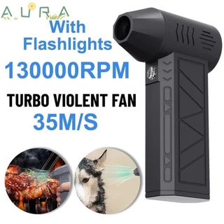 AURA 130000turbofan Rpm , Poderoso Ventilador A Jato De Alta Potência Para Remoção De Pó , Velocidade Do Vento 35m/s Com Lanternas Turbo Violento Soprador