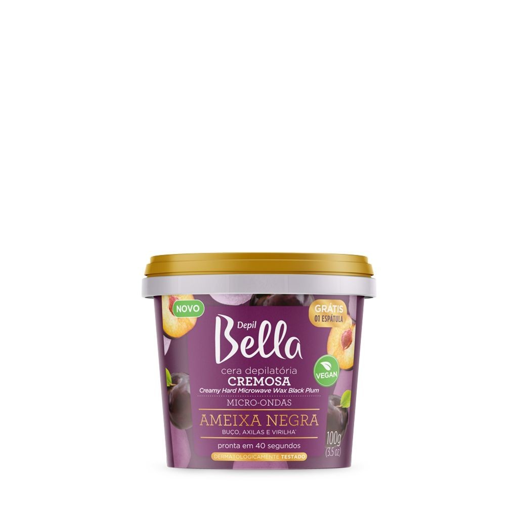 Imagem do produto Cera Quente Depilatória Cremosa para Micro-ondas Ameixa Negra Deo Depil Bella 100g