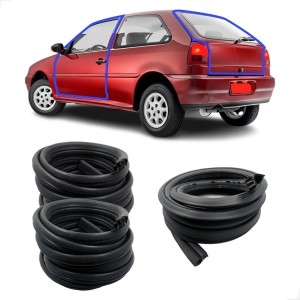 Kit Borracha 2 Portas e Mala Volkswagen Gol G2 G3 G4 1995 a 2014 Borrachauto