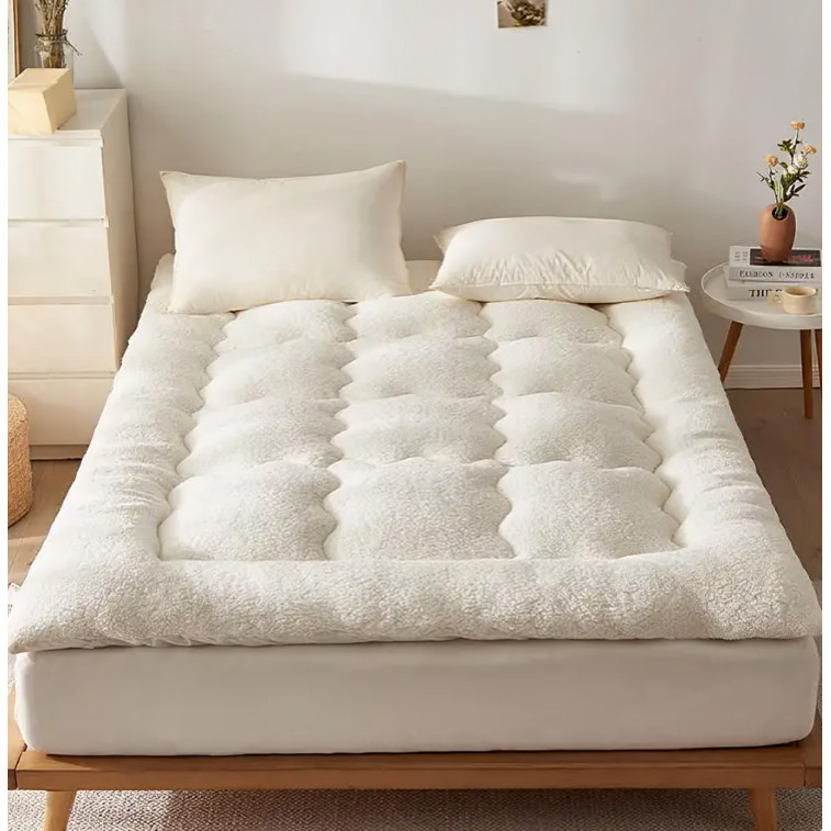 Pillow Top Algodão Casal Macio Ortopédico Sherpa Lã 400 Fios Conforto Extra Toque Suave