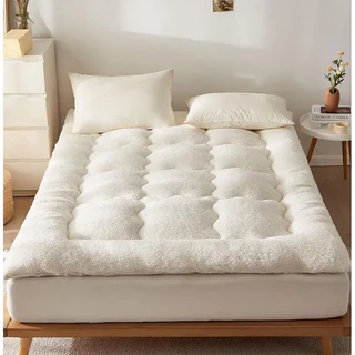 Pillow Top Algodão Casal Macio Ortopédico Sherpa Lã 400 Fios Conforto Extra Toque Suave