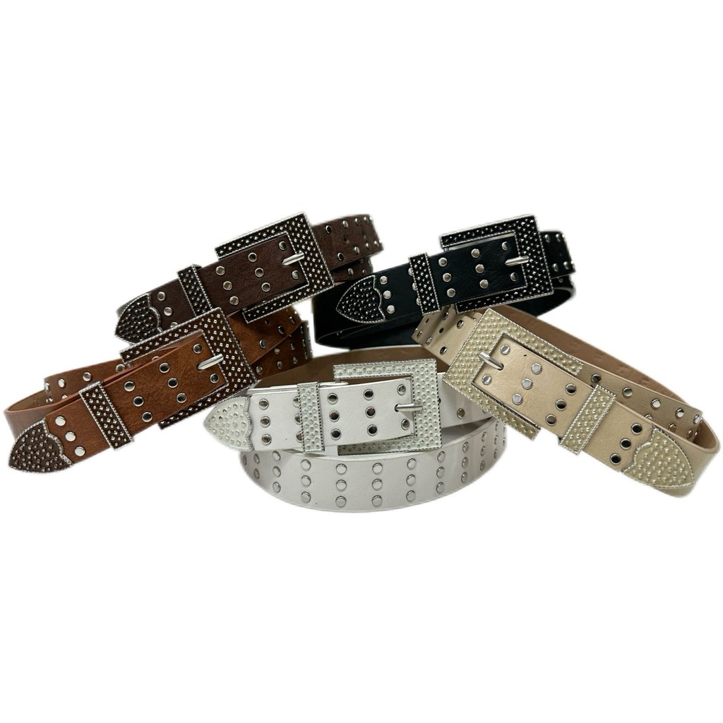 m♡ Cinto Unissex Cowboy Detalhe Bolinhas Country Zx-m-08 | Shopee Brasil