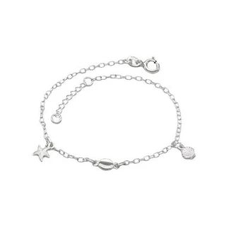 Tornozeleira Prata 925 Buzio Concha e Estrela do Mar em Oferta na Shopee