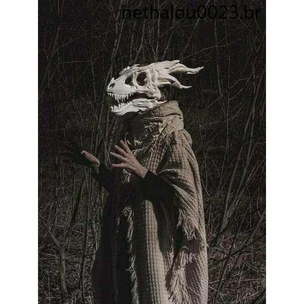 [Halloween] Cthulhu Dragão Crânio Máscara Chapelaria Dinossauro Animal Boca Presente Móvel Engraçado Dinossauro Esqueleto Chapelaria