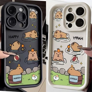 Capa Para Xiaomi Redmi Note 13 Pro 5G 12 4G 8 9 10 11 12 Plus 12S 11S 9S 13 12 13C 10C 12C 9A 9C De Celular Engraçada Capivara Fofa À Prova De Choque