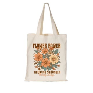 Bolsa Sacola Ecobag Algodão Flower Power