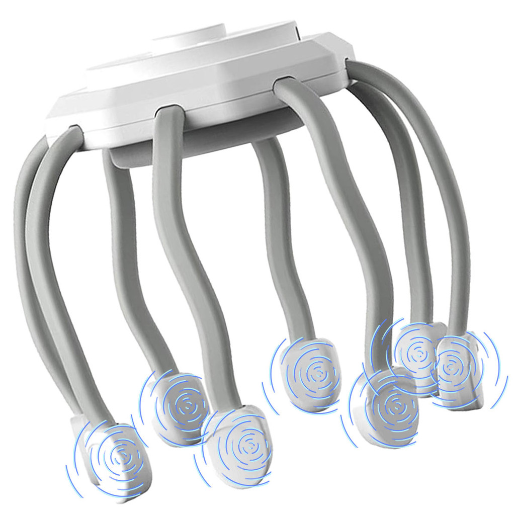 Massageador Eletrico Capilar Cabeça 3 Modos USB Bateria Recarregavel ...