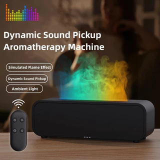 2024 Novo Difusor De Aroma Dinâmico De Chama Com Controle Remoto USB Aromaterapia De Óleo Essencial Noite De Mudança De Cor Sincronizada Por Música