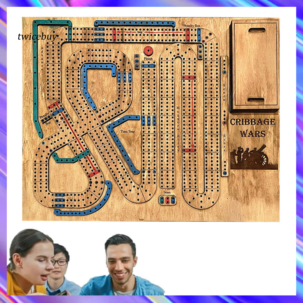 Cribbage Game with Storage Area Continuous Board Fun and Portable for ...