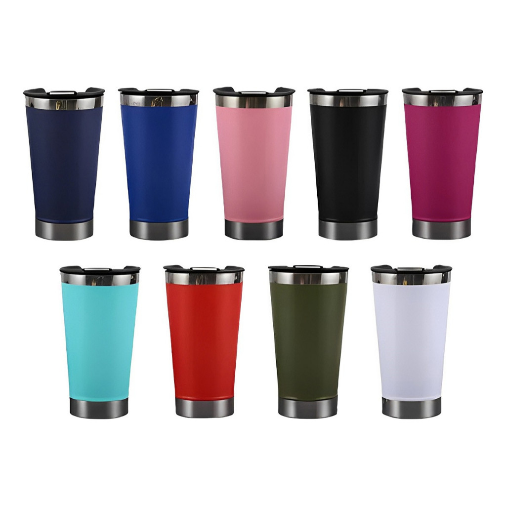 Copo Térmico Inox 473ml com Tampa e Abridor de Garrafas