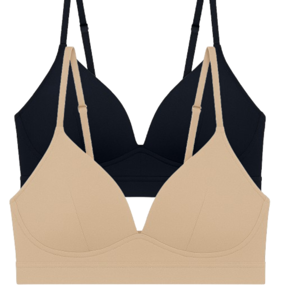 Kit 2 Sutia Com Bojo Soft Feminino Básico Academia Alça Fina Top ...