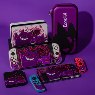 Kit de Capa Pokémon Gastly para Nintendo Switch Bolsa de Viagem Console OLED Acessórios de Jogo Capas Protetoras IRHZ