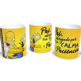 Caneca Cerâmica Pai Mensagem Gratidão Dia Dos Pais Criativa